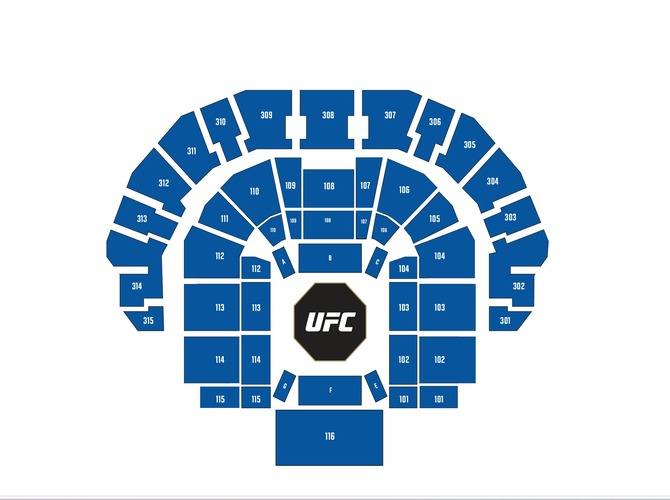 Etihad Arena seating chart for UFC 333